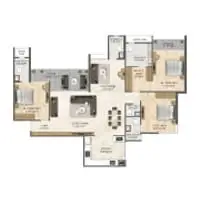 V One Heartland Akurdi 4 BHK Floor Plan Image
